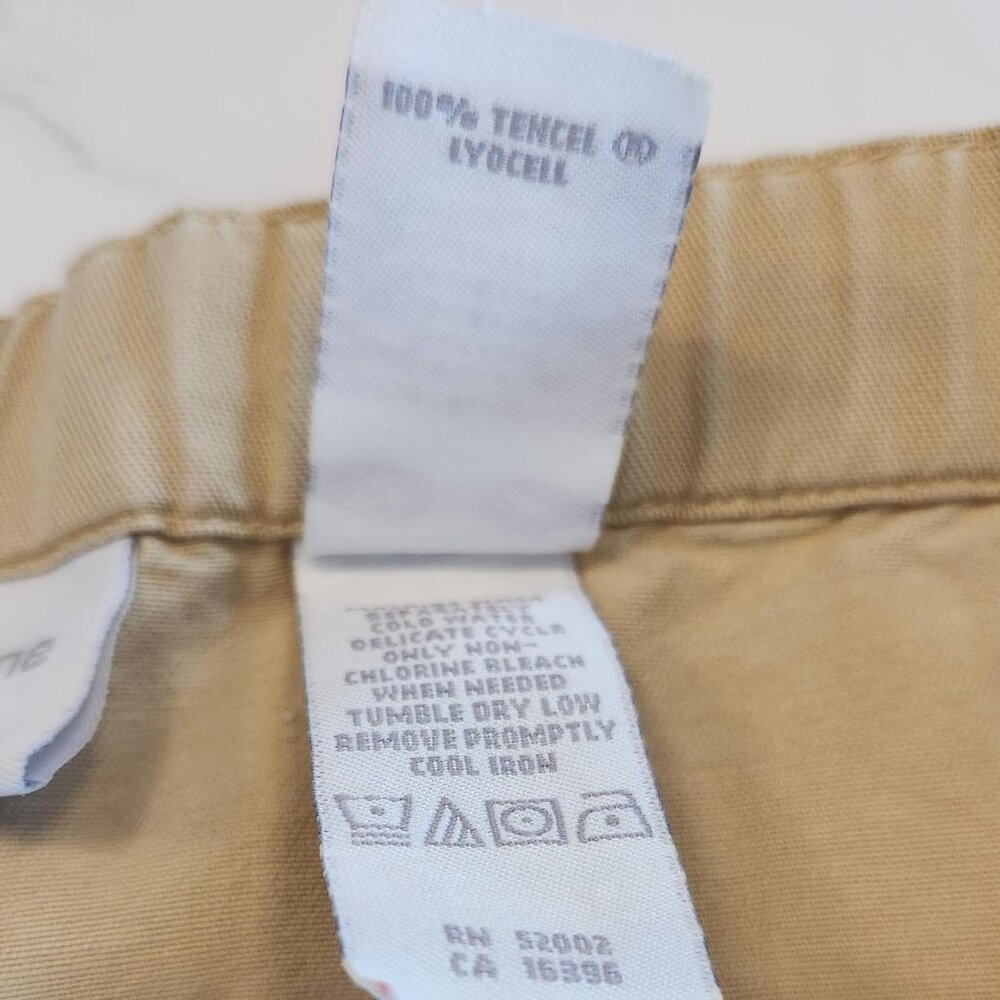 Liz Claiborne Livvy Sz M Women's Beige Tencel Lyocell Pockets Pants Neutral - Picture 9 of 10